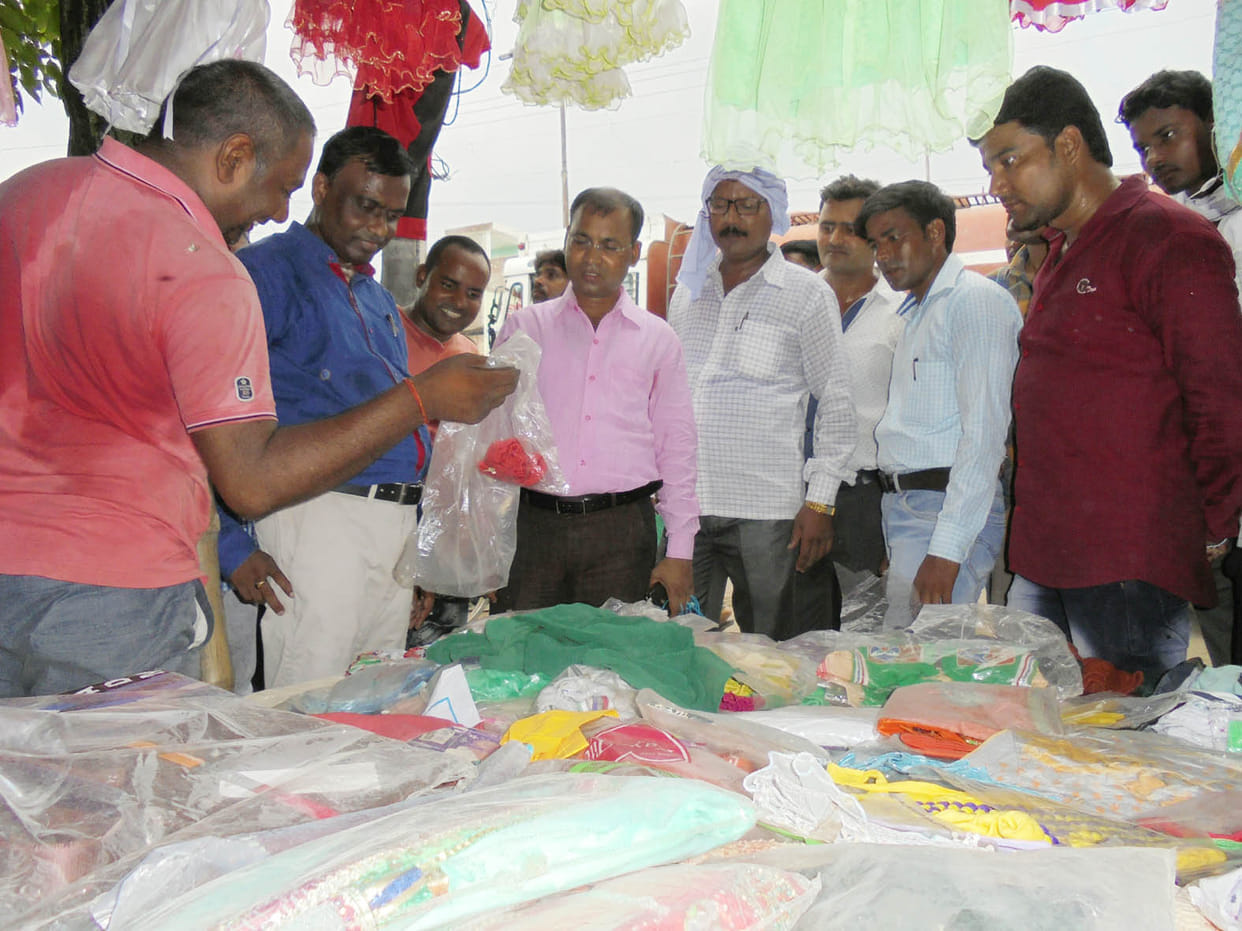50 kg polythene seized in raid