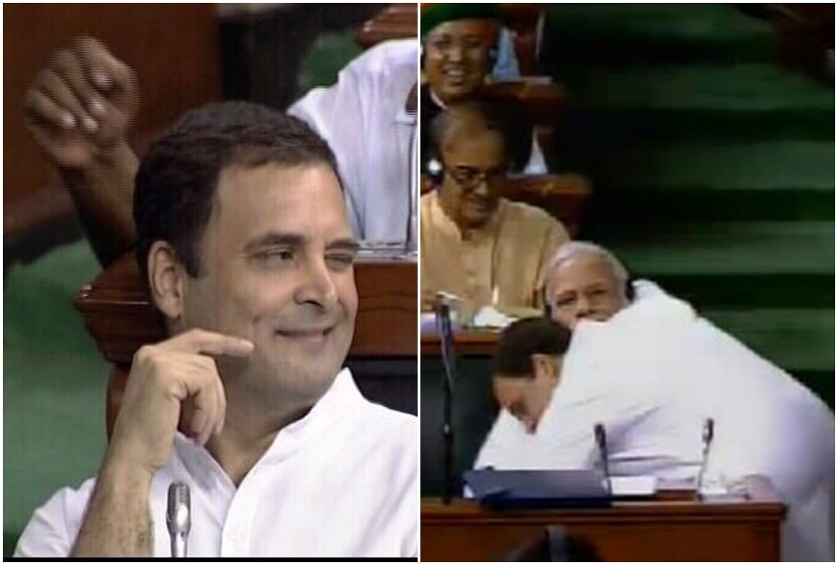 omar abdullah speaks on lok sabha rahul gandhi hug prime minister incident