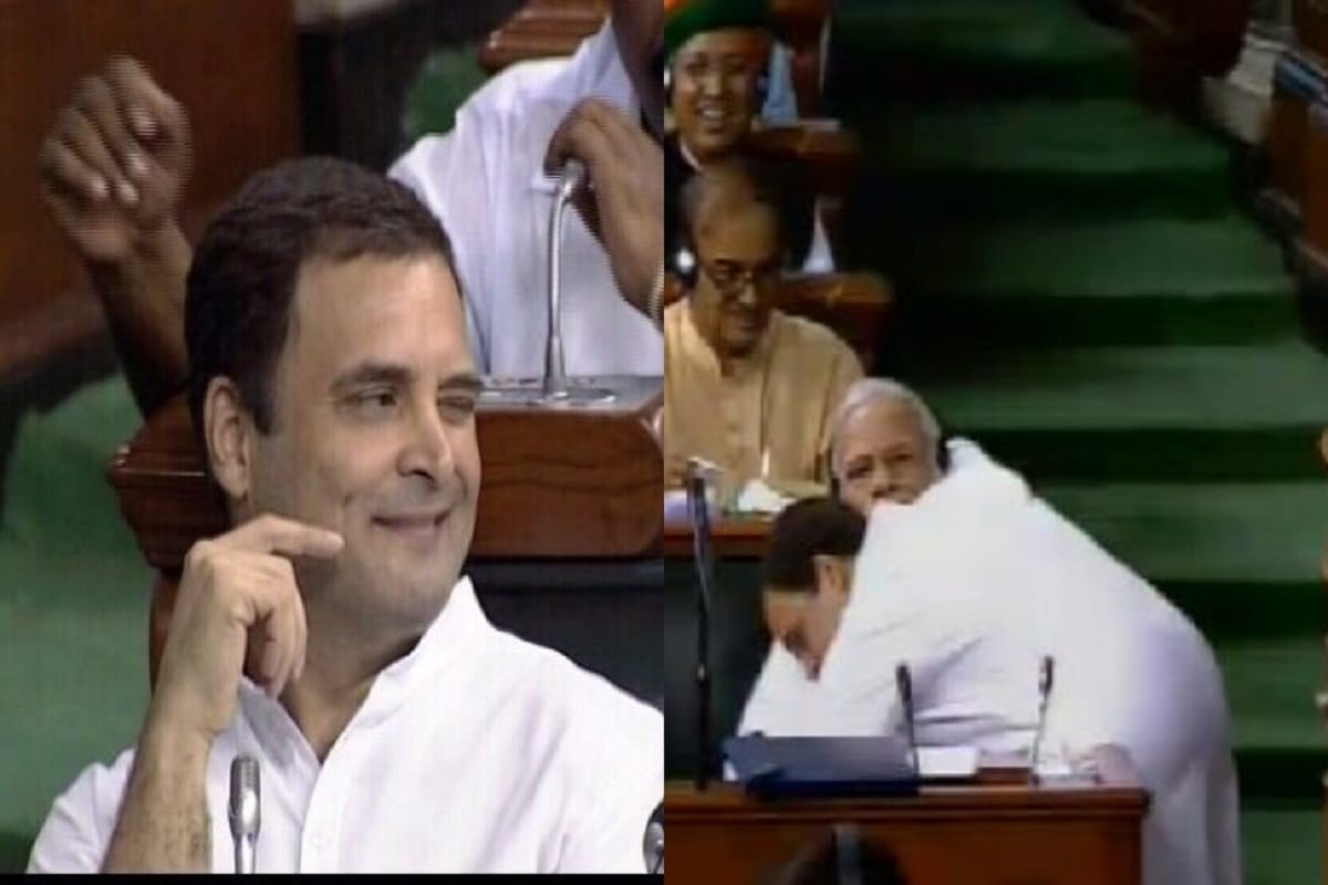 Rahul gandhi and priya prakash varrier troll on social media after blink eyes in parliament