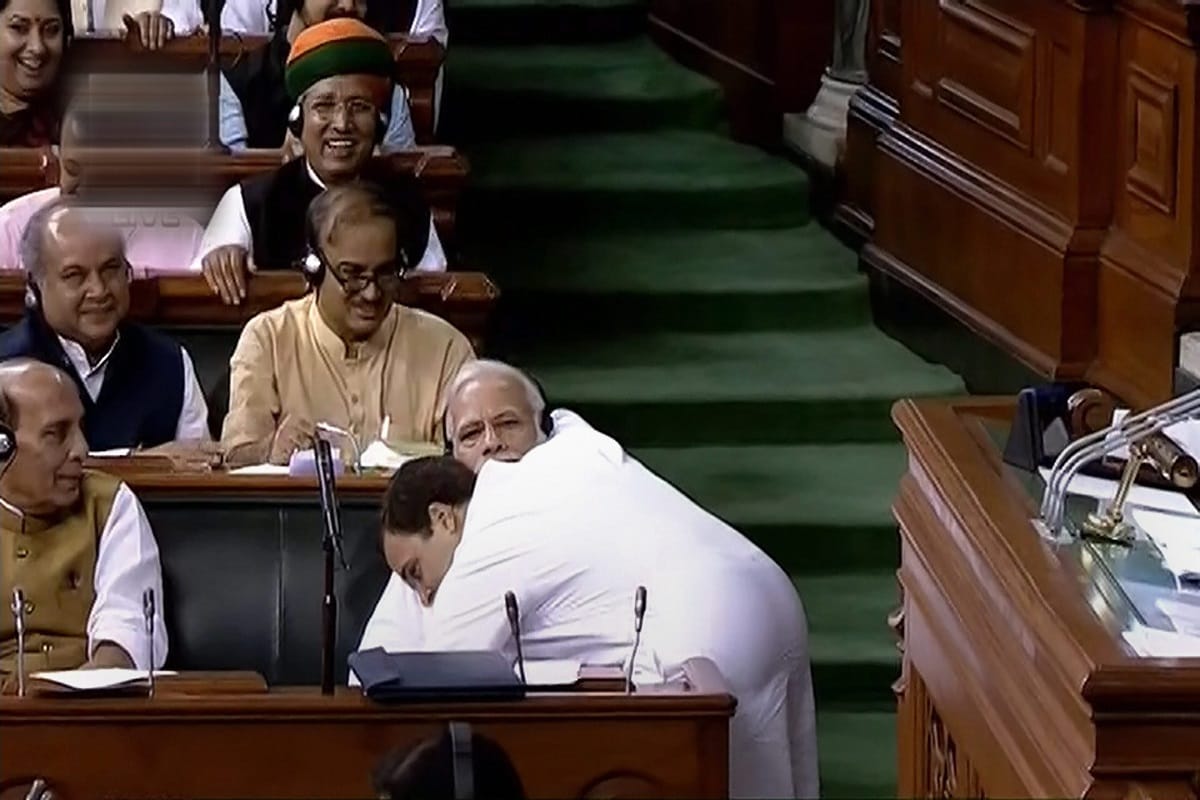 bjp leader rection on rahul gandhi jhappi