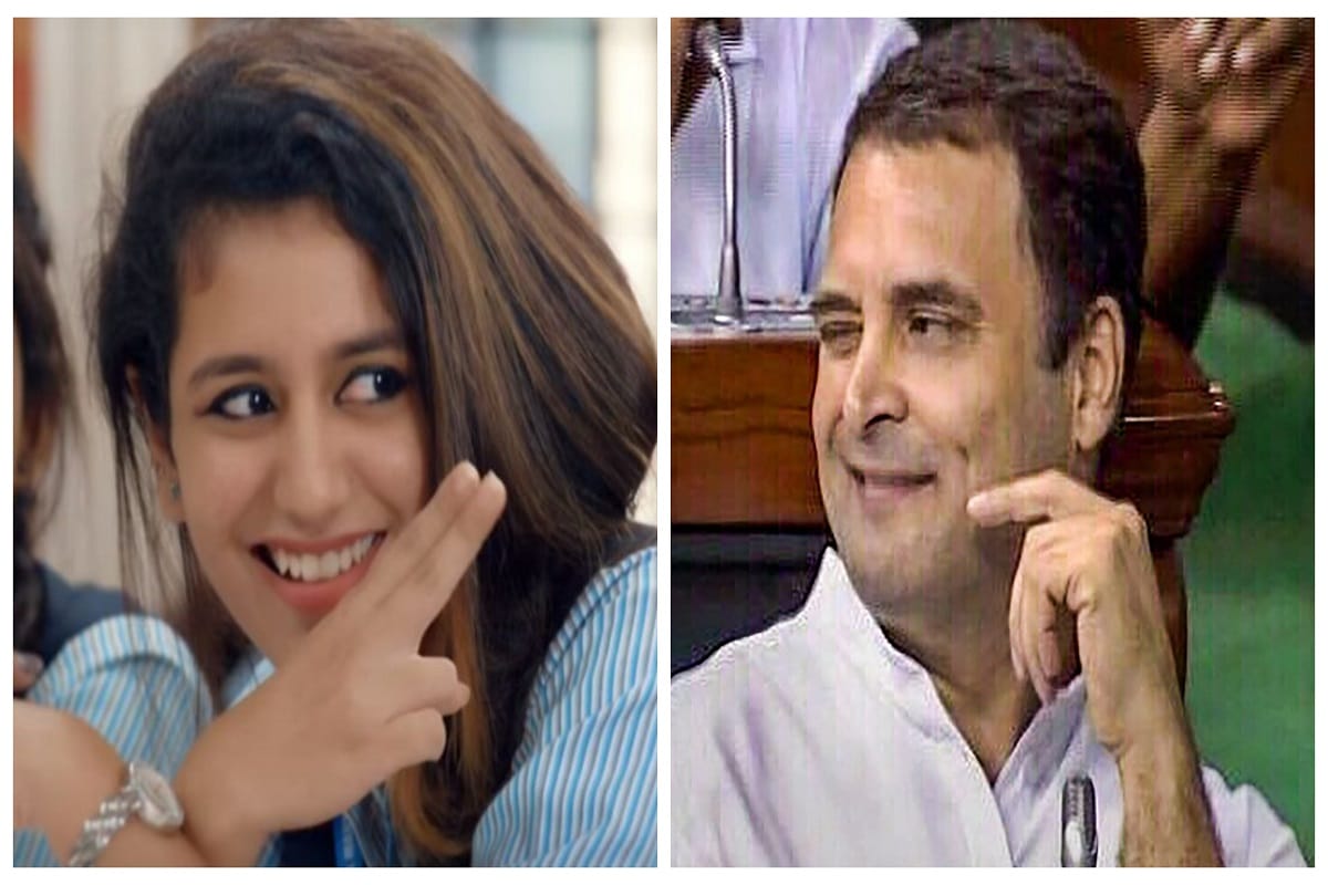 Priya Prakash Varrier reaction on rahul gandhi winked on PM Modi