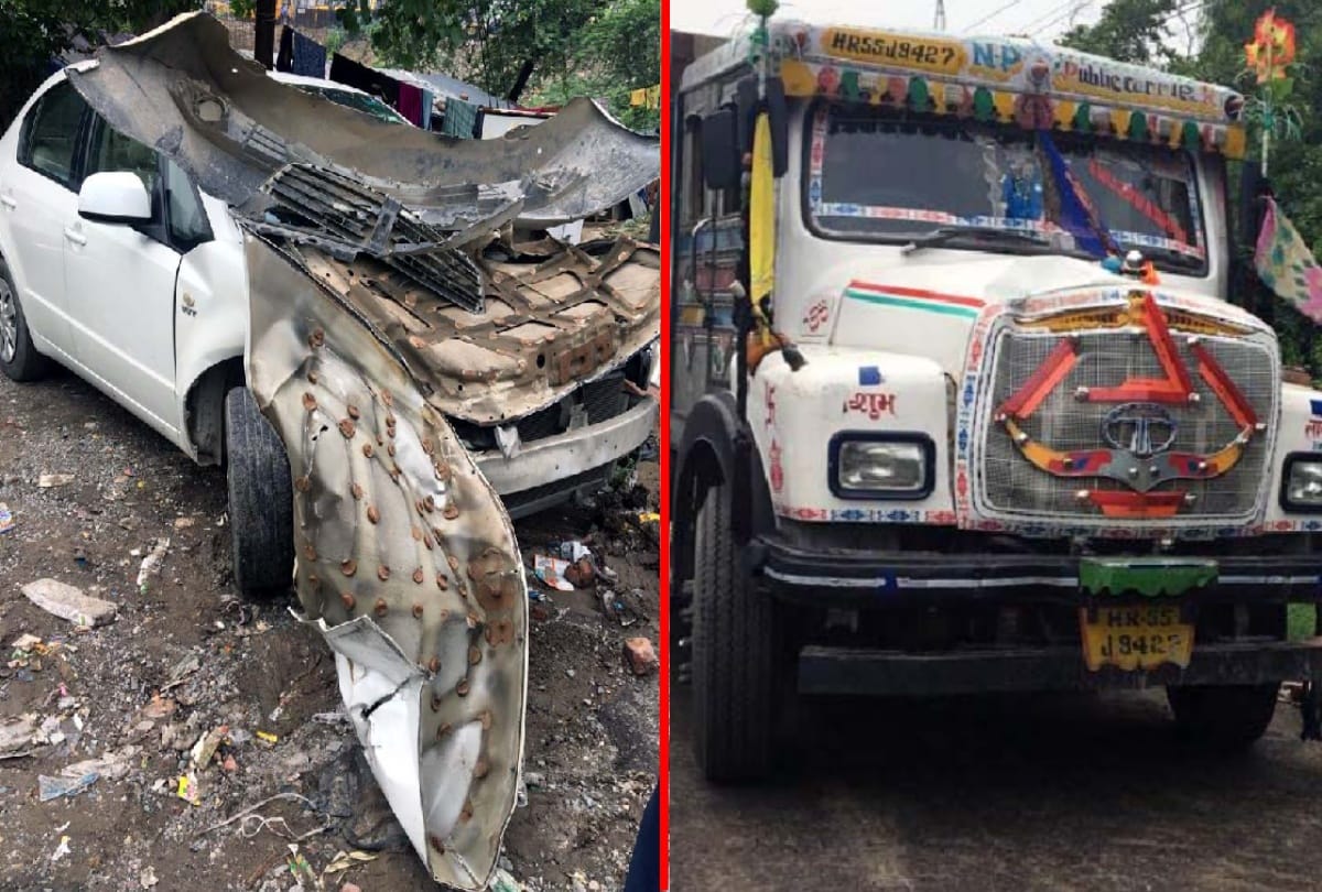 Truck collapses to 5 cars after brake failure in noida