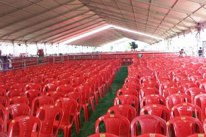 Final touch before PM Rally