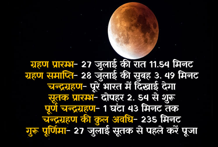 lunar eclipse 2018 chandra grahan july date timing in india 