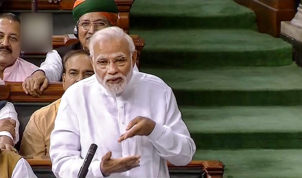अविश्वास प्रस्ताव पर जवाब देते पीएम मोदी