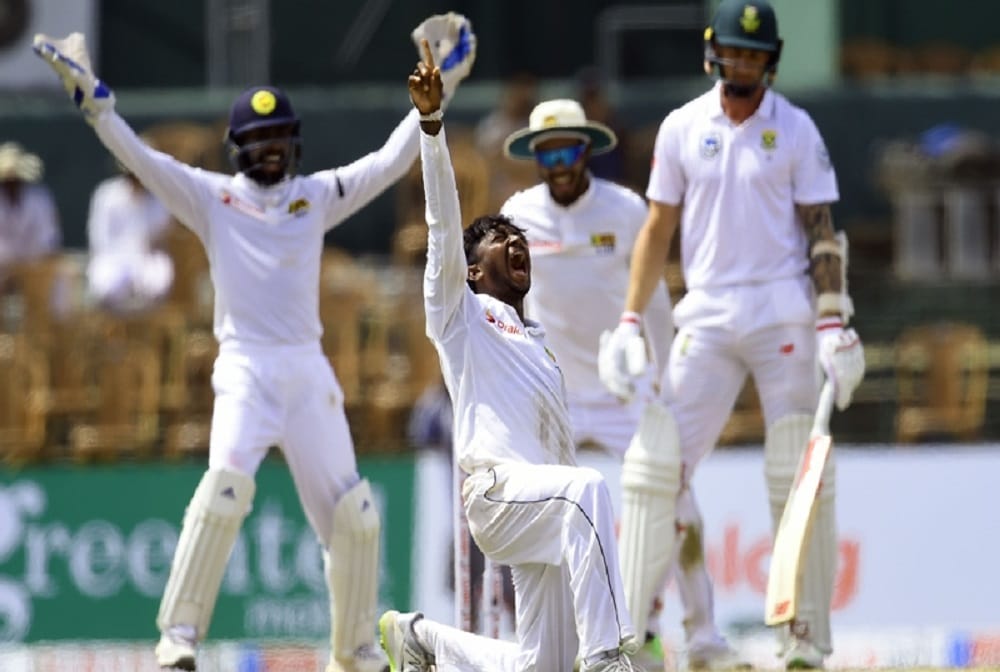 Akila Dananjaya stops south africa by 124 Sri Lanka lead by 365 runs with 7 wickets remaining