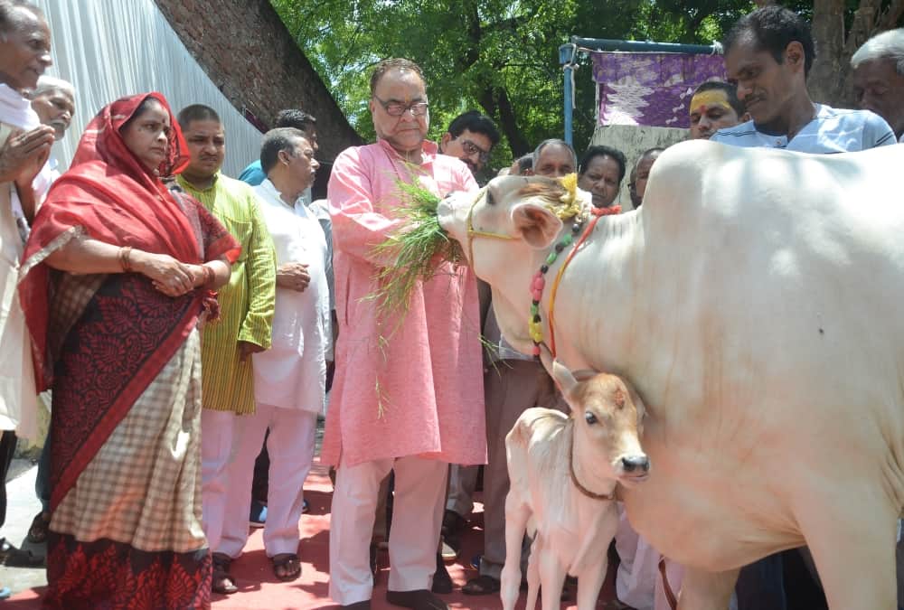 BJP MLC bukkal nawab did godan in lucknow.