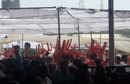 heavy rain before cm yogi adityanath etah visit
