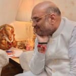 As part of Sampark campaign Amit Shah meets Lata Mangeshkar in Mumbai