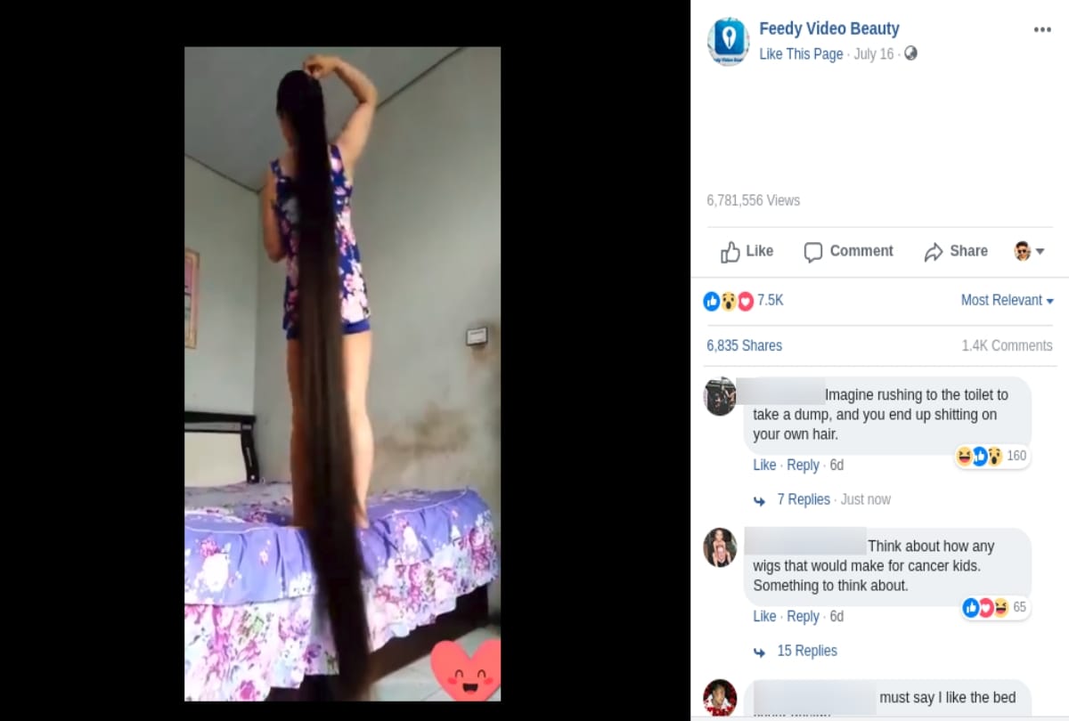Video viral of a girl You may be jealous to her after seeing this her hair