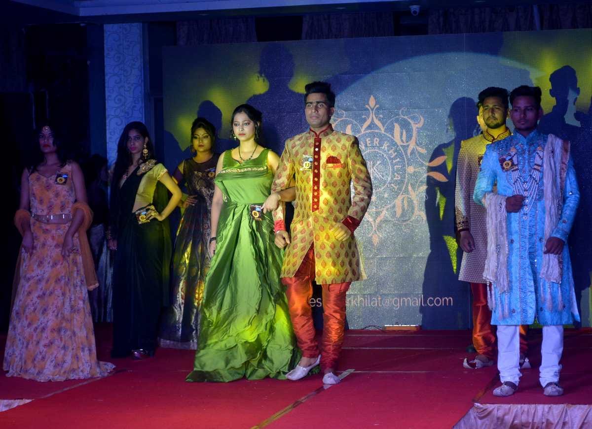 Models walk on ramp for mrs and miss varanasi 