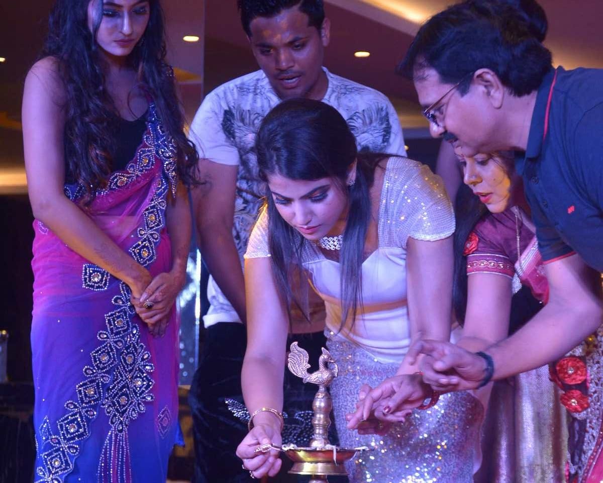 Models walk on ramp for mrs and miss varanasi 