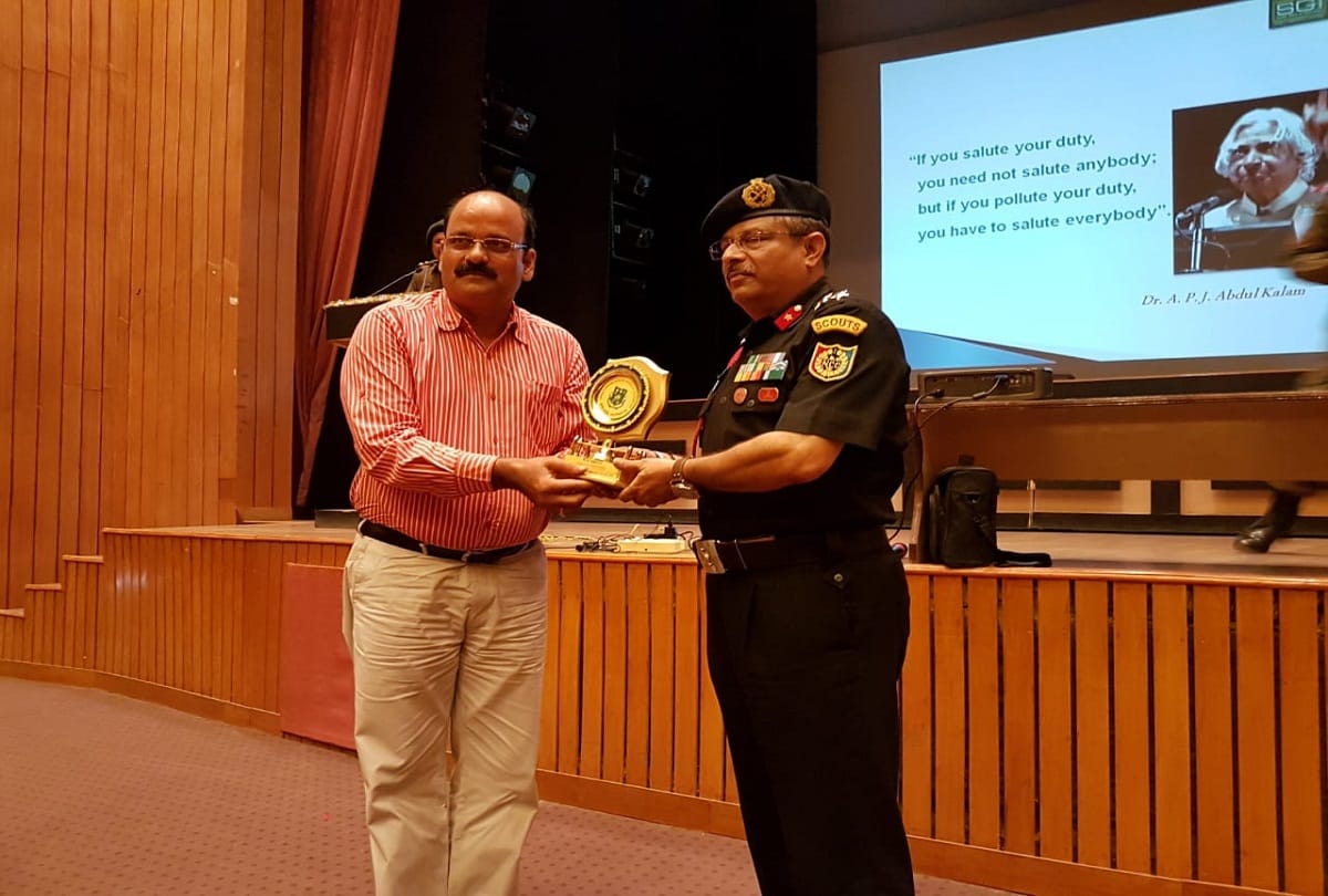 inspection camp at hindustan college by NCC commander