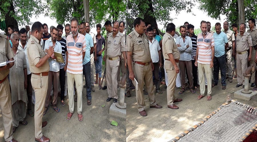 murder of young man in baghpat, police on the spot