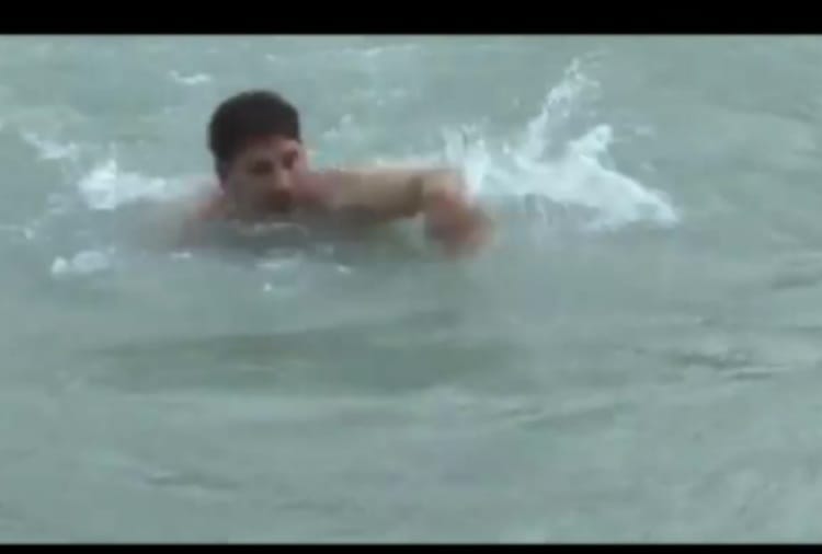 Subhash Barla hump into canal, uploads video in social media, raises controversy