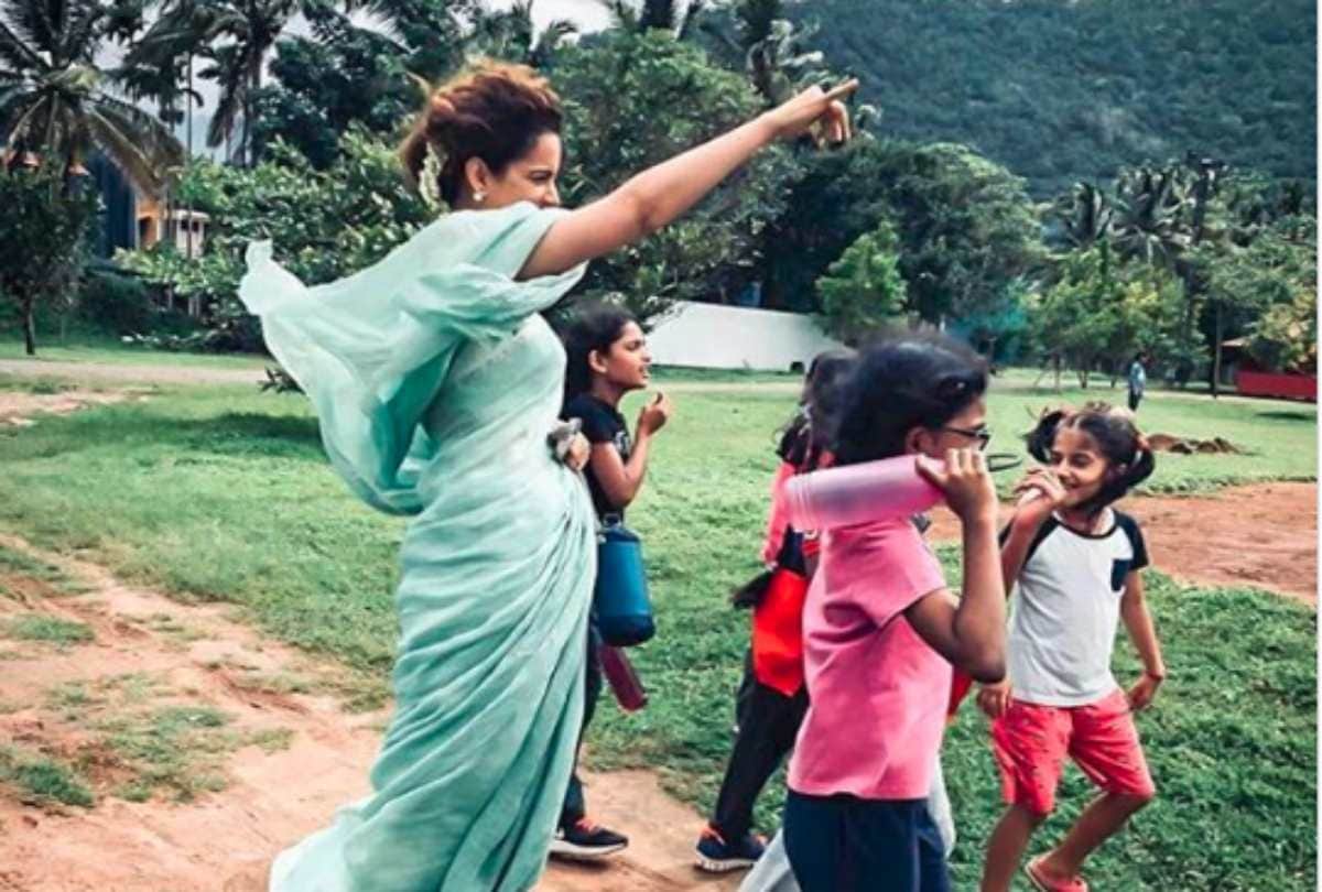 Kangana Ranaut emerges from the light into the void at adishakti ashram