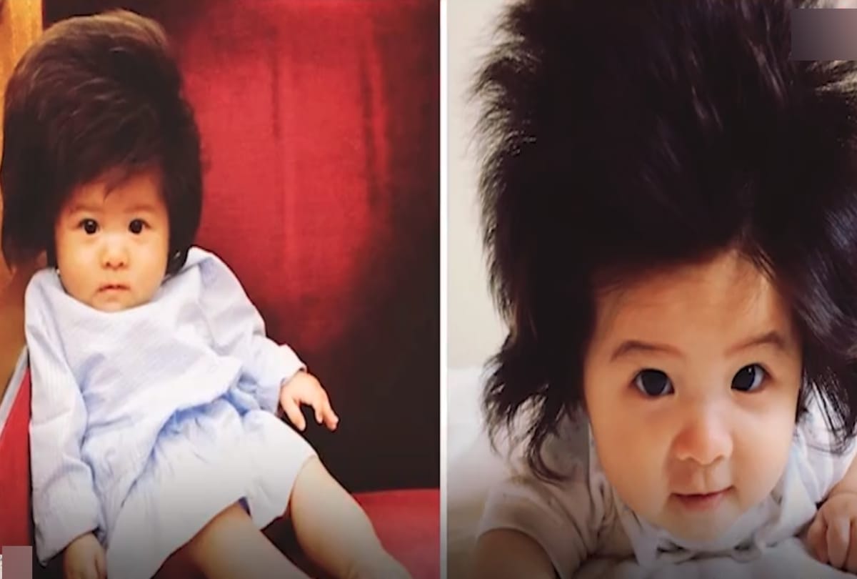 Seven month little girls followed by thousand of fans on instagram just because of her hair 
