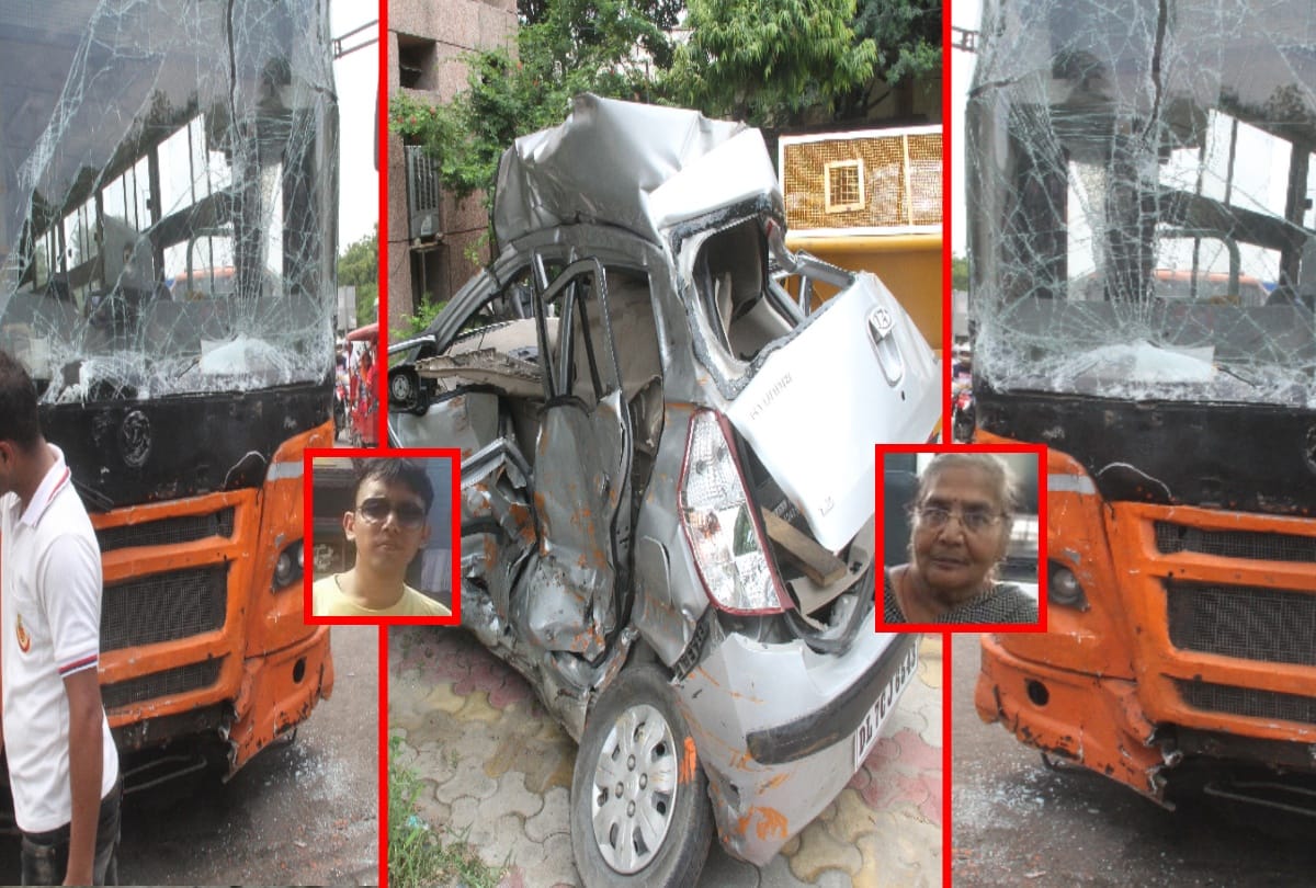 Two bus clase between car 2 person dead in delhi