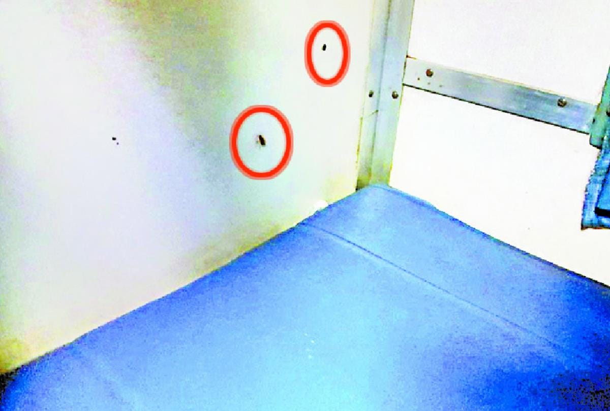 condition of railway track and coaches of trains