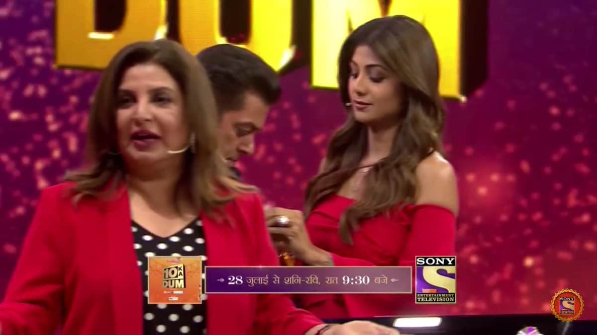 shilpa shetty unbutton salman khan on dus ka dum