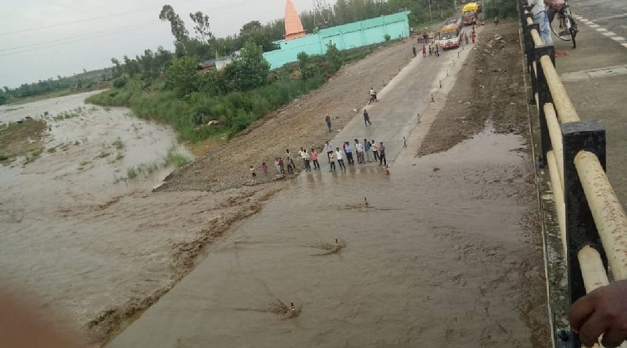 Bijnor's Malan River was flooded, panic among people, traffic affected