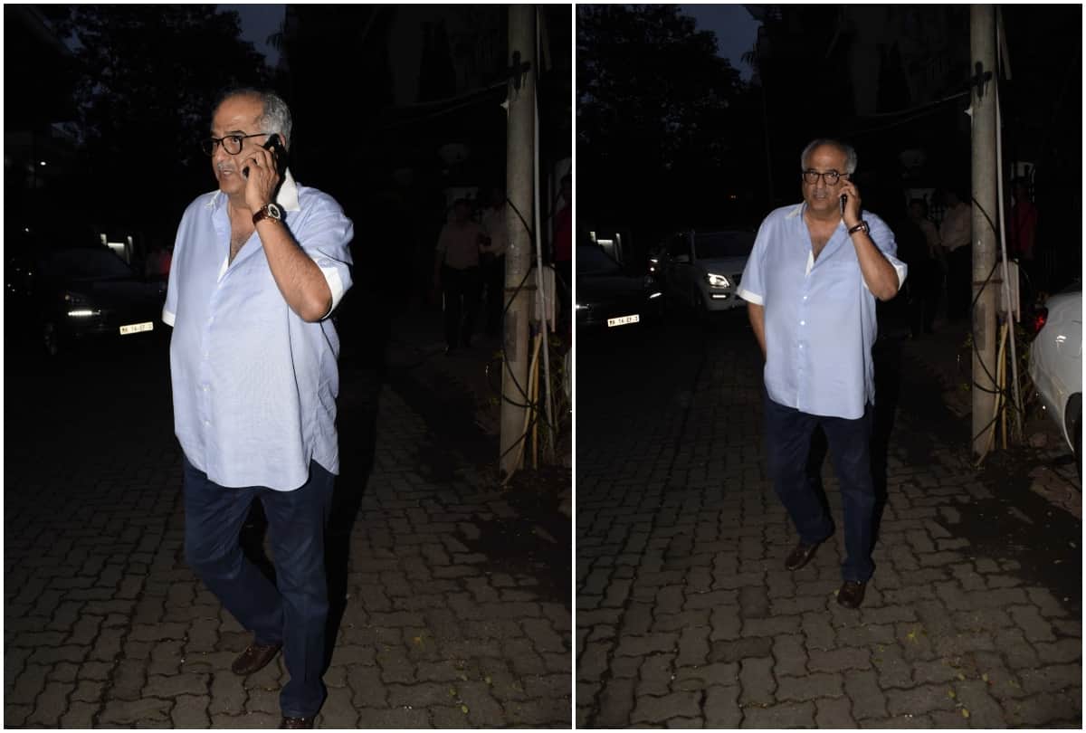 Jhanvi Kapoor and Boney Kapoor spotted at Arjun Kapoor house in Juhu