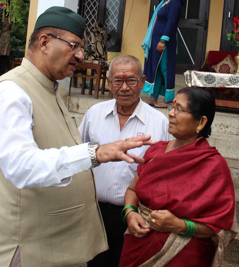bjp mla ganesh joshi went kargil martyr home after news published