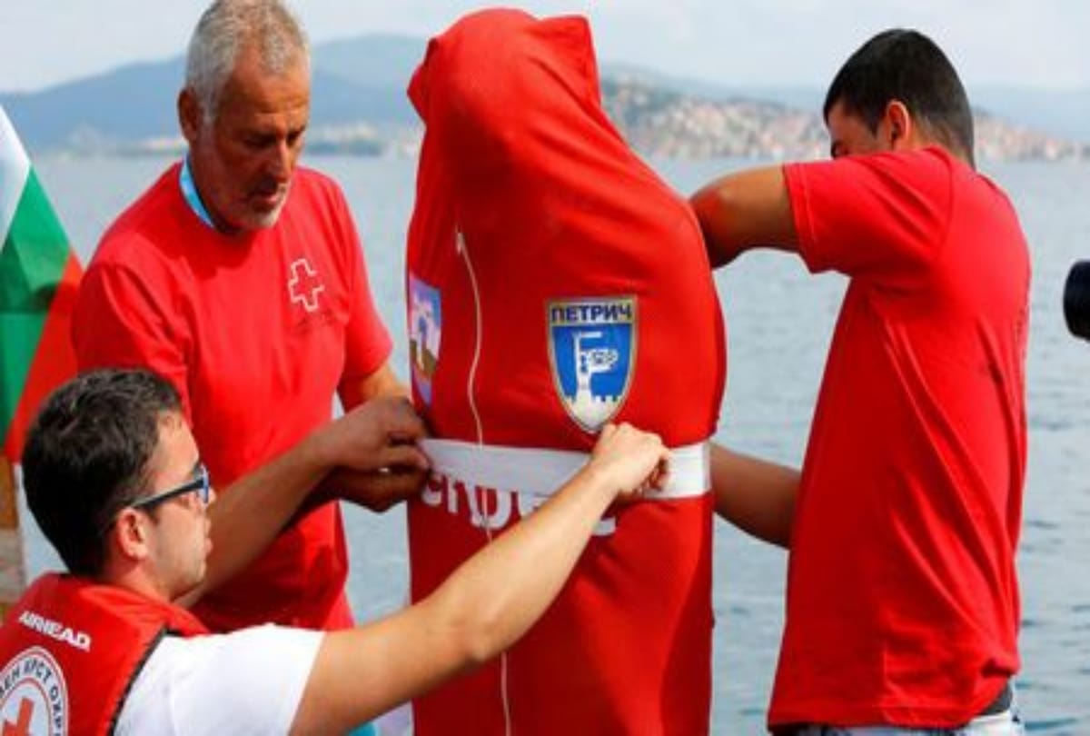 The sixty five year old man created world record for Swimming with tied hands and feet 