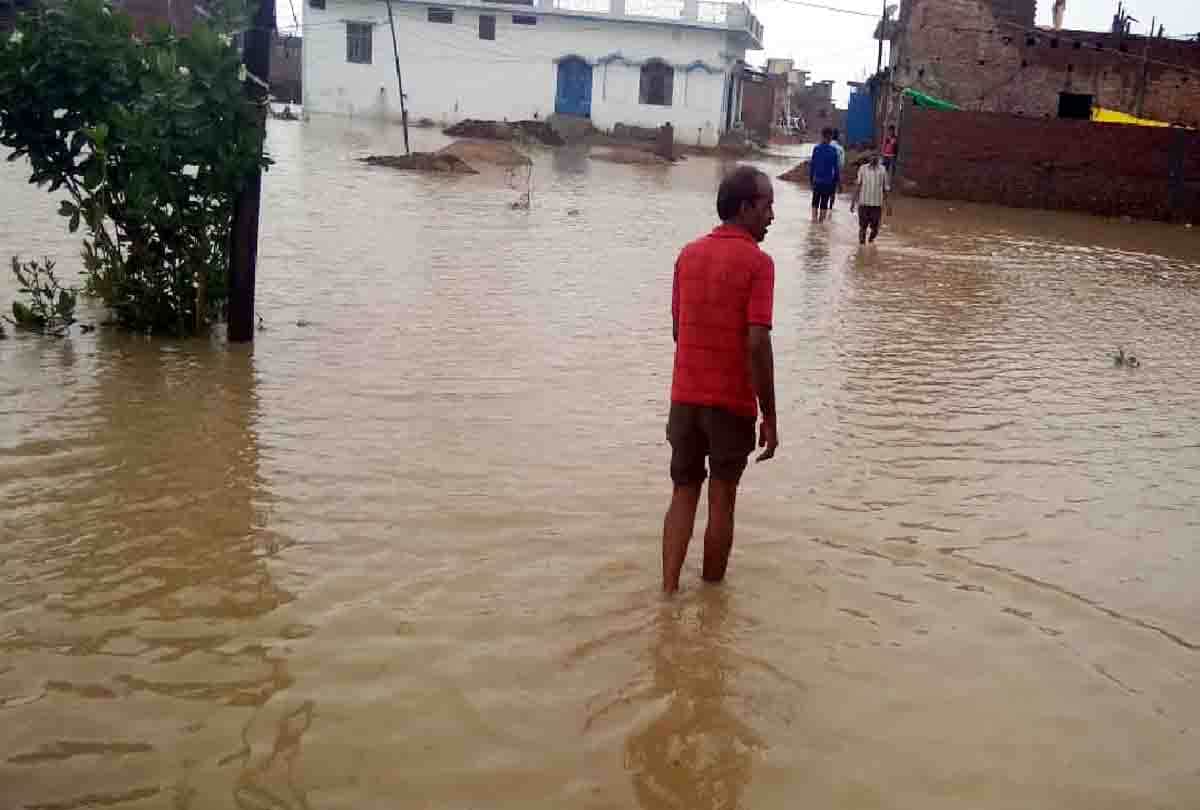 heavy rain fall in orai