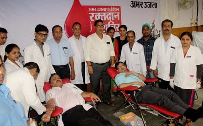 Blood for country people came in amar ujala blood donation camp at purvanchal