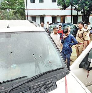 Roadside bullets, gunfight firing, bombing in Naini