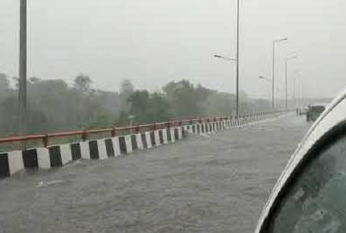 hindon elevated road flooded with water after 26 july rain in delhi ncr was fake