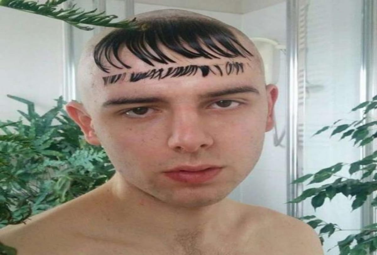 Funny picture of Hairdresser experiment on these ten people