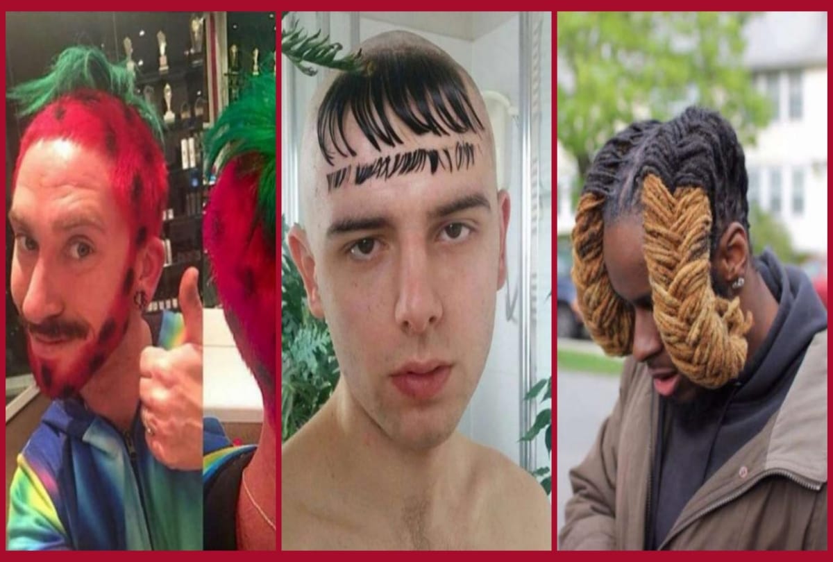 Funny picture of Hairdresser experiment on these ten people