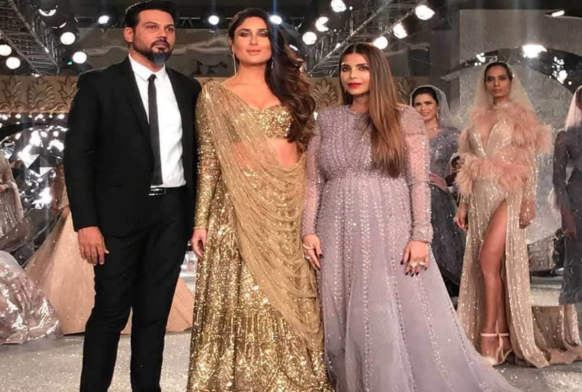 India Couture Week 2018 Kareena Kapoor In 30 Kg Gold Lehanga For Falguni And Shane Peacock