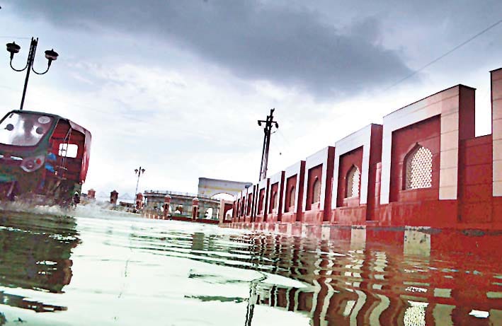 rain and water logging creates problem 