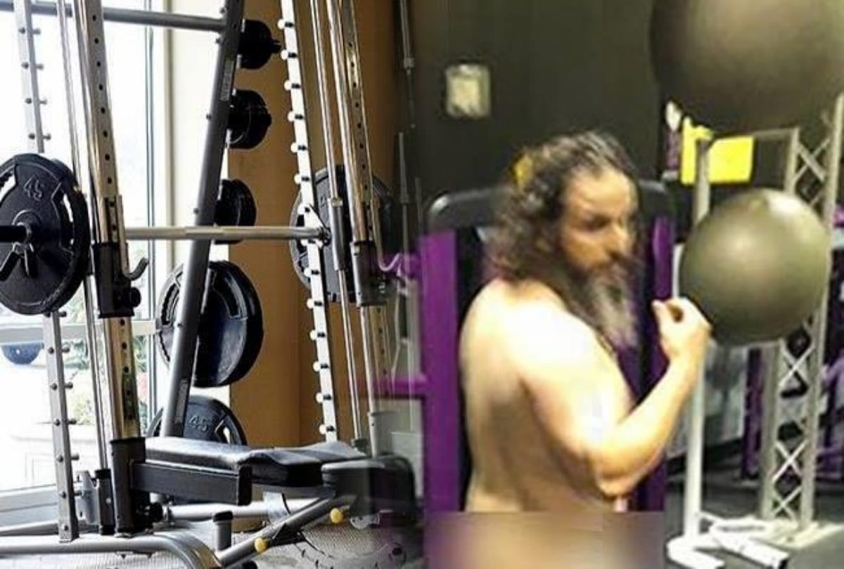 Man removes his all clothes in new hampshire planet fitness