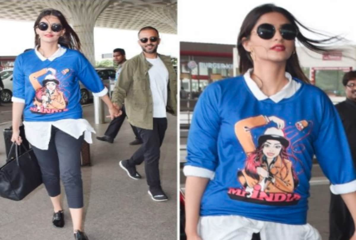 Sonam Kapoor and Anand Ahuja spotted in Mumbai airport  