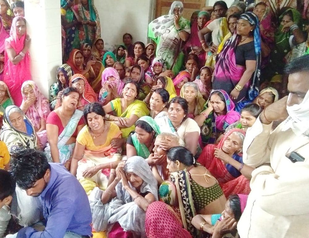 The dead body of the former Pradhan husband reached home