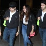 Varun Dhawan and his girlfriend Natasha Dalal at mumbai airport
