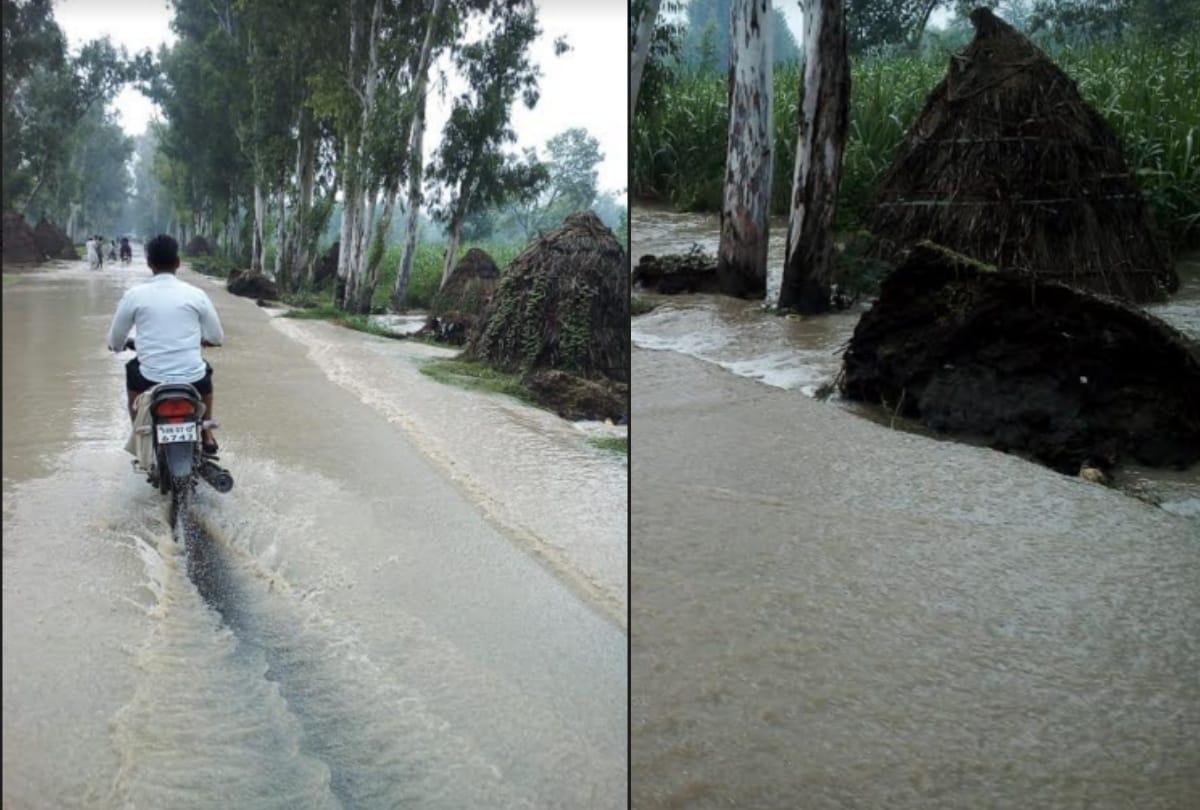 Muzaffarnagar: Yamunaover danger lavel, see in photos how people in trouble with heavy rainfall