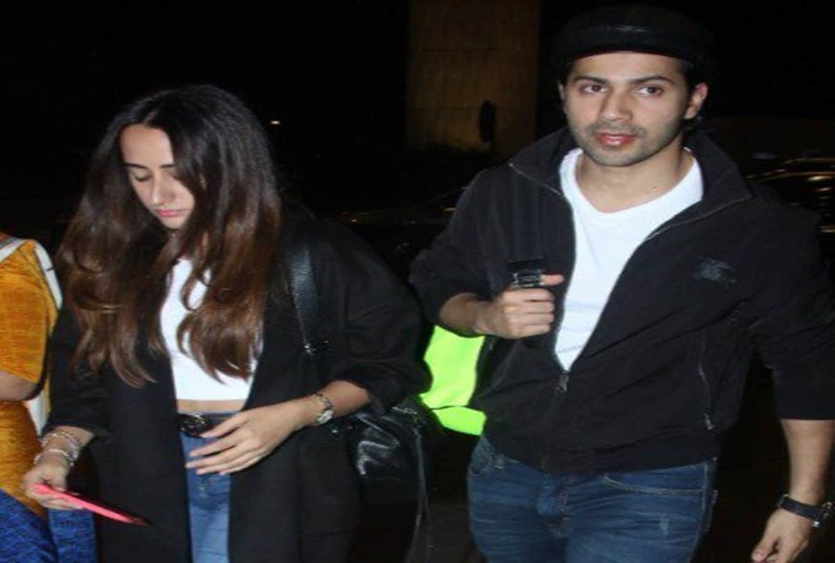 Varun Dhawan and his girlfriend Natasha Dalal at mumbai airport
