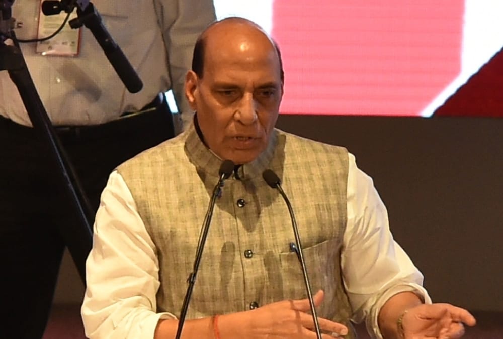 rajnath singh praises yogi adityanath in ground breaking ceremony.