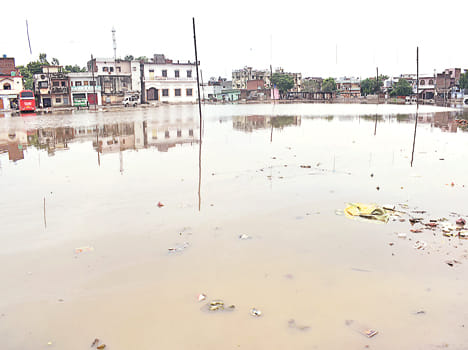 water logging due to 59 mm rain