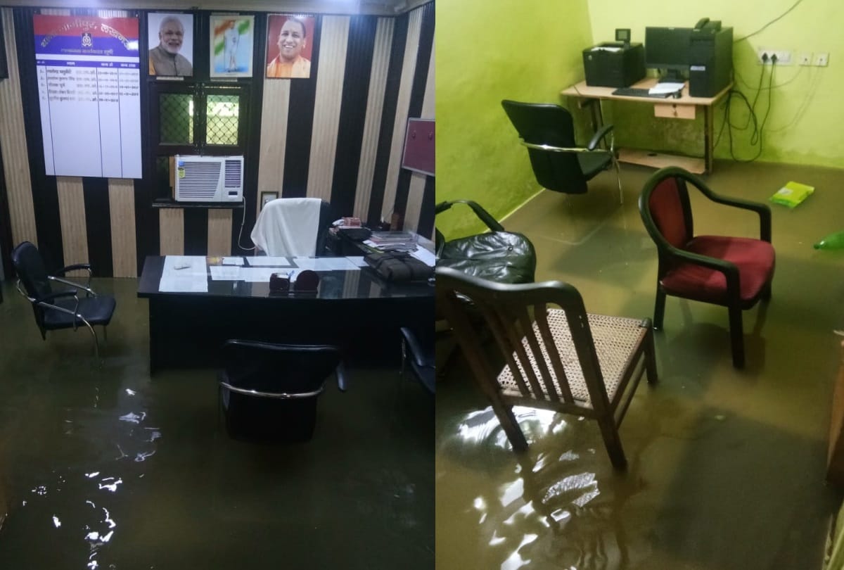 gazipur police station flooded in rain