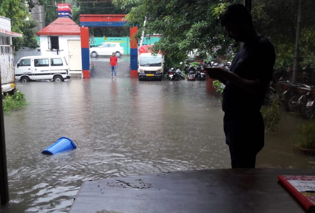 gazipur police station flooded in rain