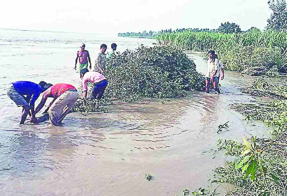 Trouble with boom in river Yamuna