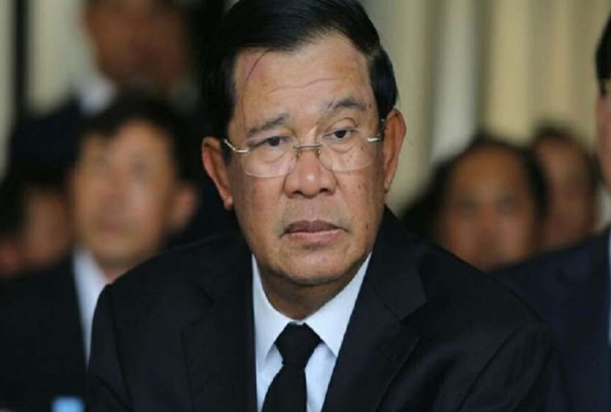 Voting in the election of Cambodia without opposition