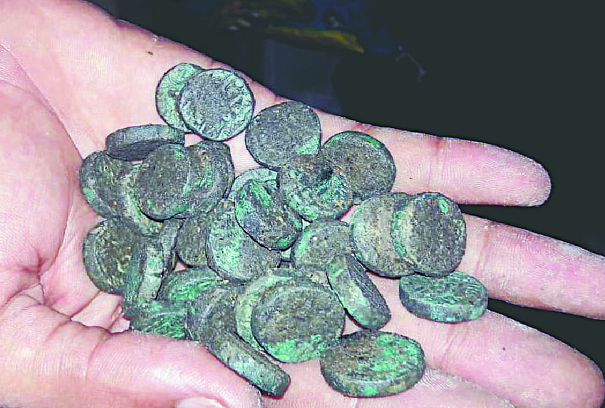 find Copper coins in excavated in Kannauj 