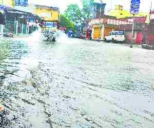 Heavy Downpour in city